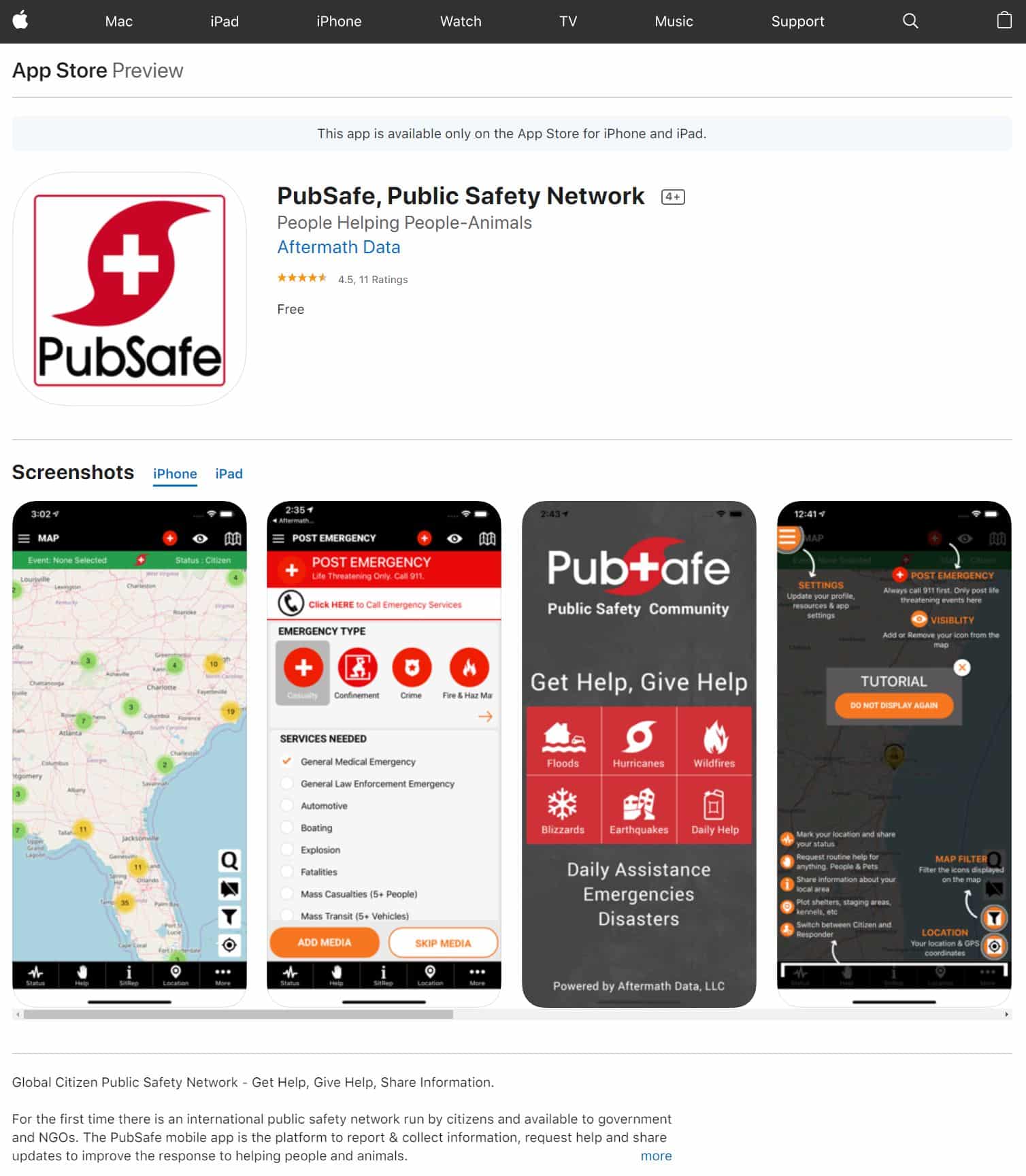 PubSafe Public Safety Community Mobile App