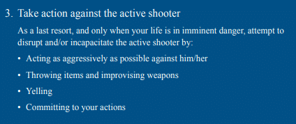 DHS Active Shooter Take Action