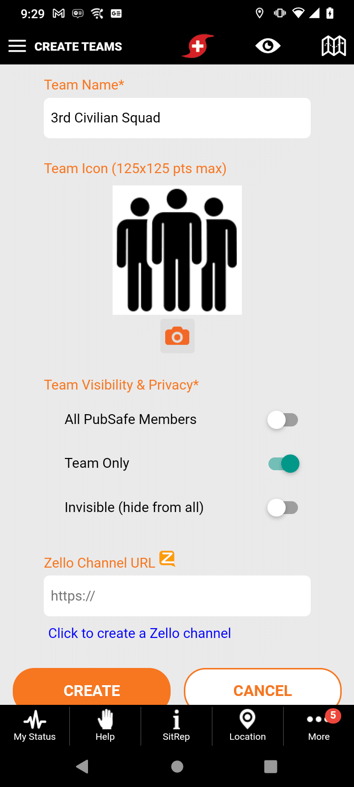 PubSafe Team Only Visibility