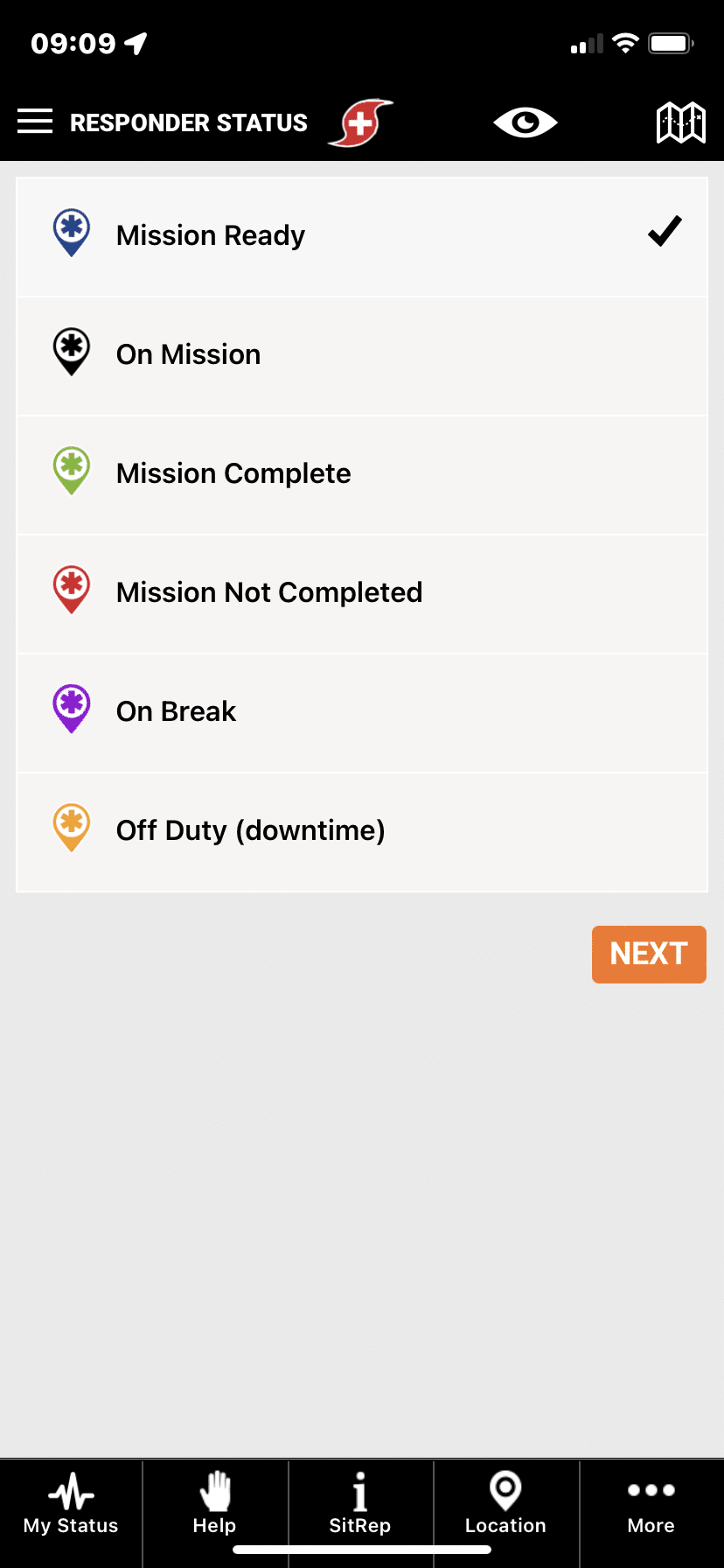 Responder Mission Status