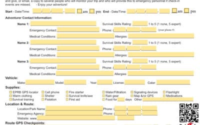 Adventure and Travel Safety Plan