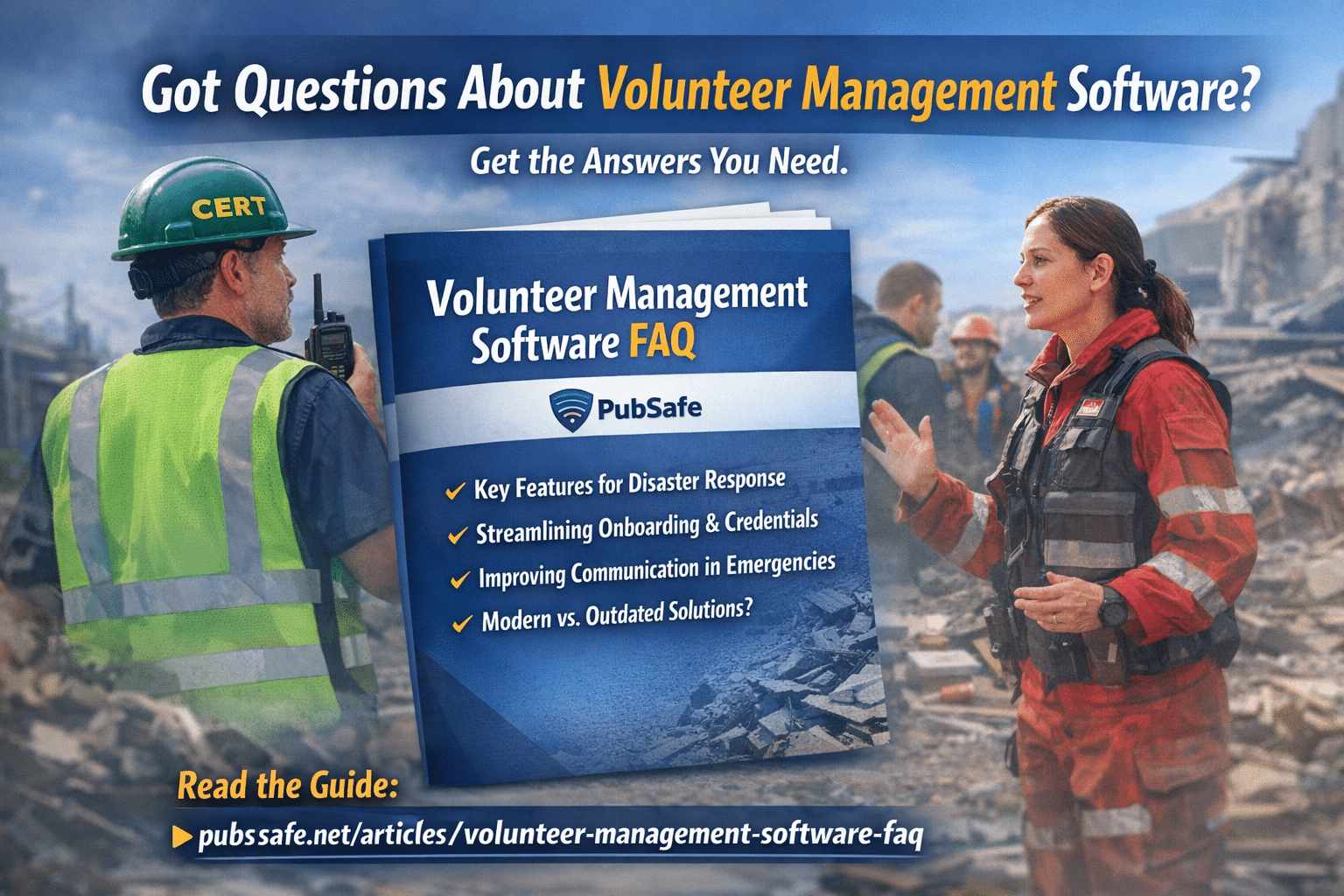 Image of CERT volunteer working the field.