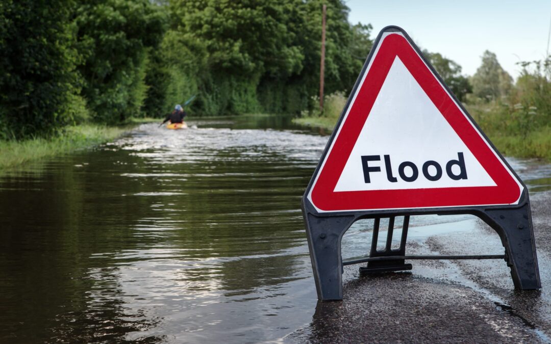 flooded road in essex