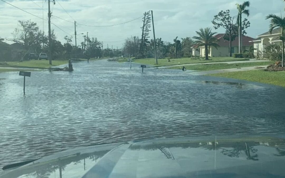 Flooded Road Hurricane Ian