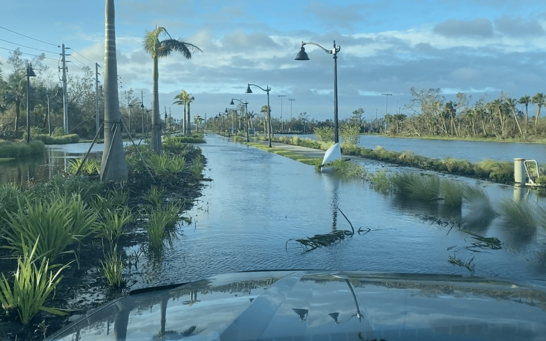 Flooded Roadway Hurricane Ian