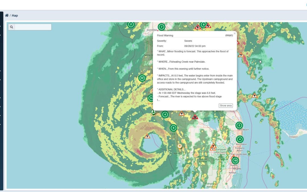 Hurrican Ian Flood Warning