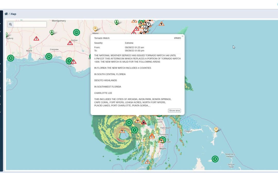 Hurrican Ian Tornado Warning