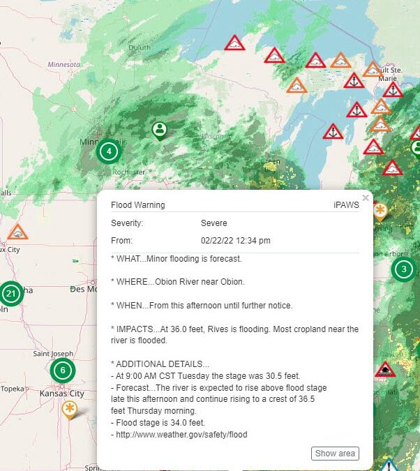 PubSafe NE Regional Tornado Storm Map